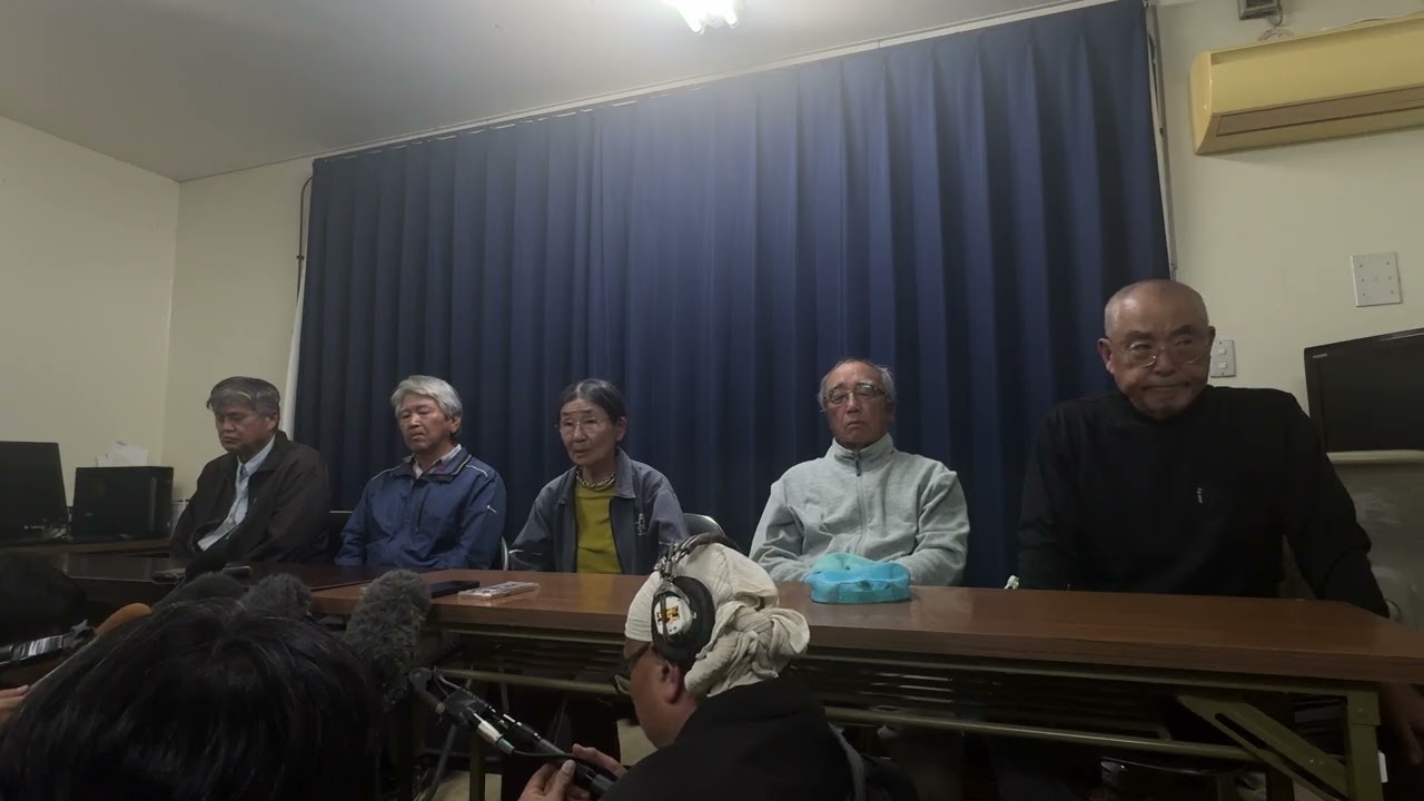 辺野古での転覆事故をうけて、船が所属するヘリ基地反対協議会の会見。
