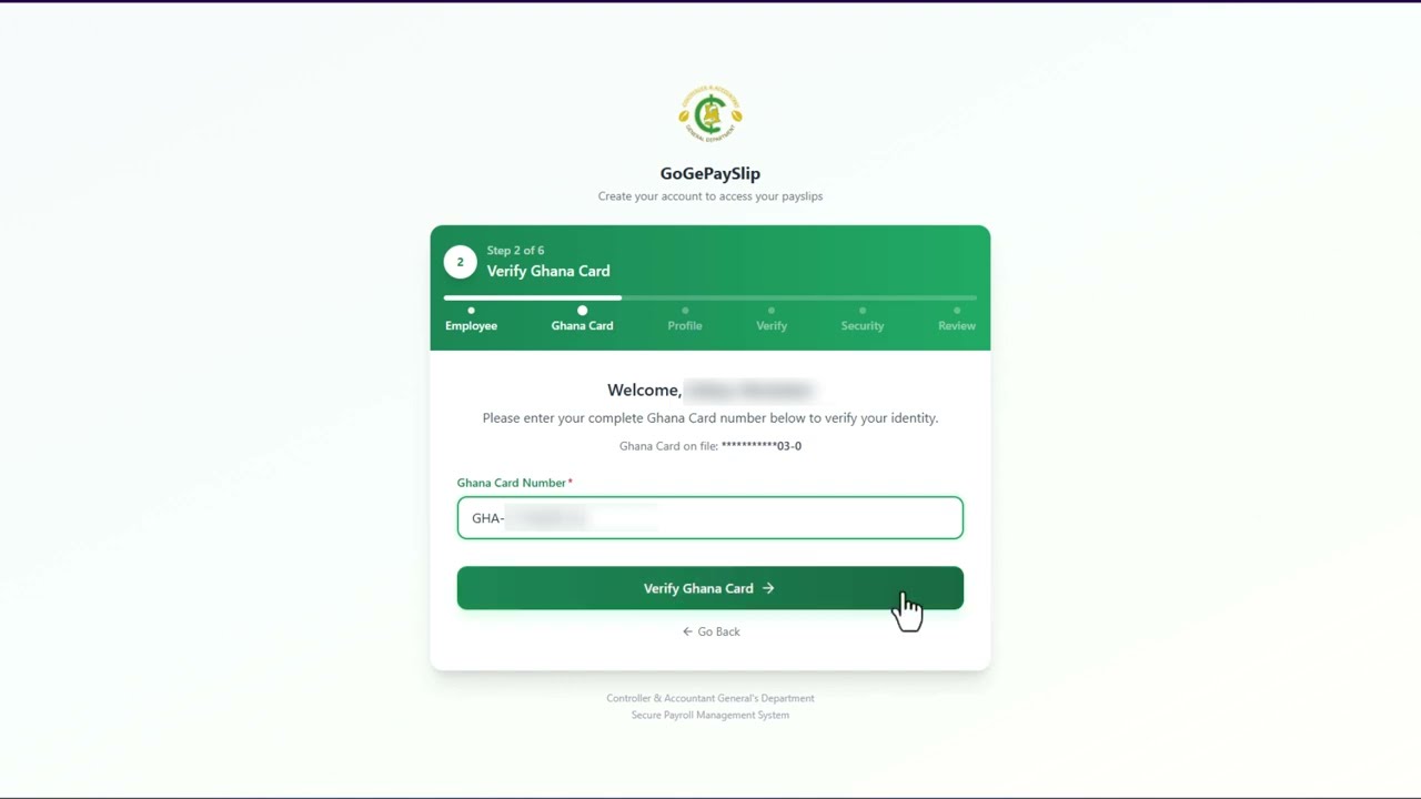 Employee PayServices Registration