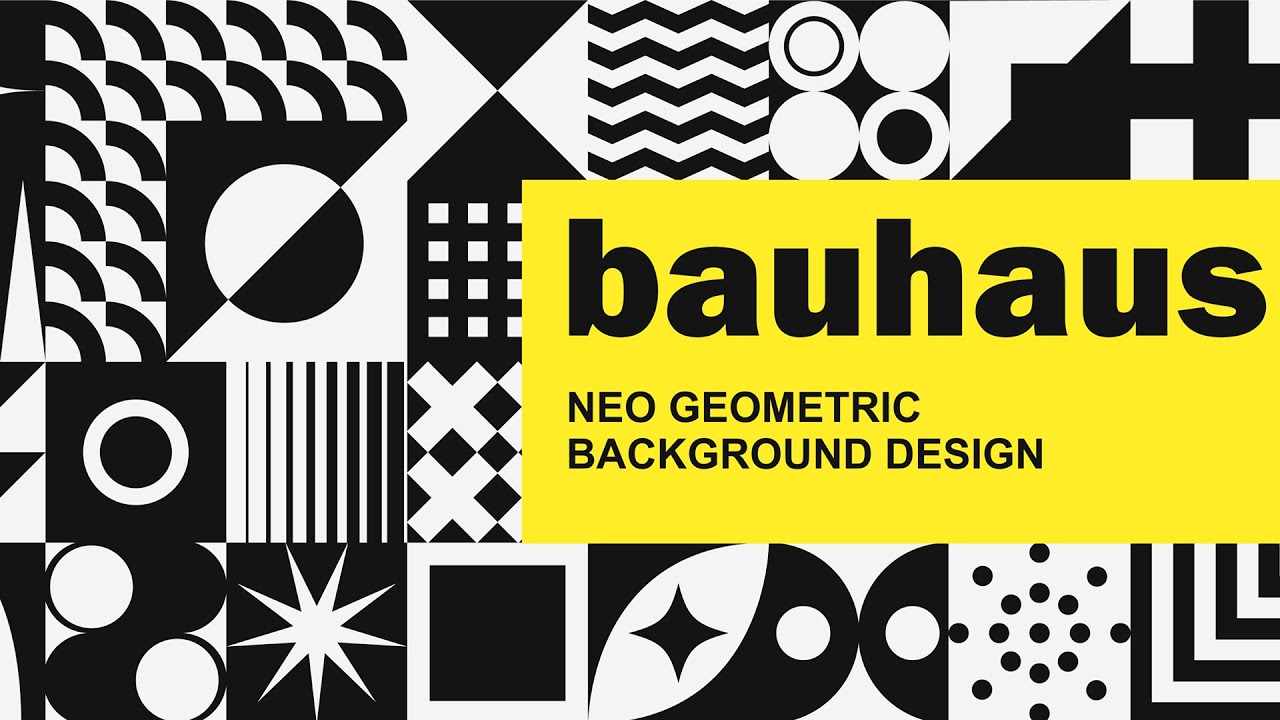 NEO GEOMETRIC BACKGROUND | BAUHAUS DESIGN | BRUTALISM