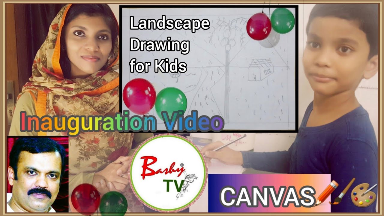 Inauguration Video l Landscape Drawing for Kids I Canvas l Bashy TV