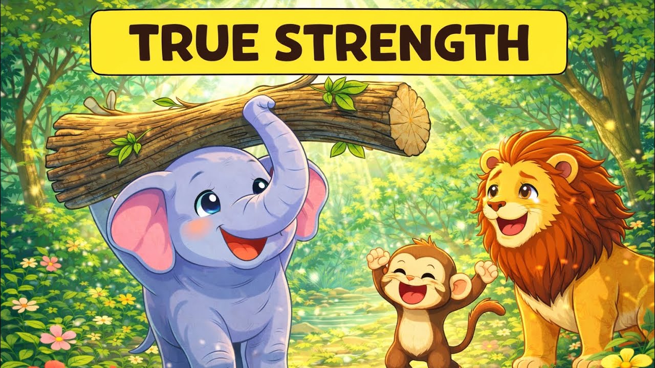 🐘🦁 True Strength | Panchatantra Stories | Bedtime Stories for Kids | English Stories | Moral Lok