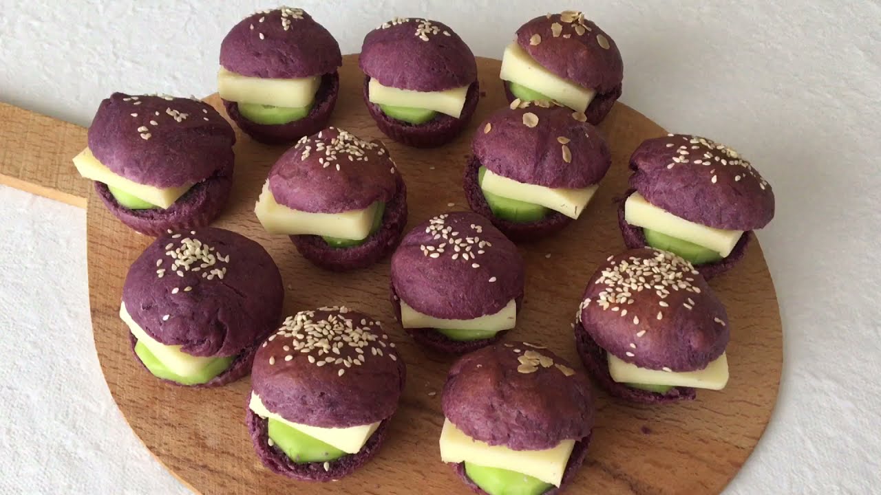 Pofidik Purple Bread💜Gıda Boyasız Mor Mini Poğaça #morun #ekmekyapımı