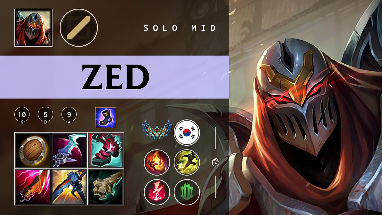 Zed Mid vs Ryze - KR Challenger Patch 26.04