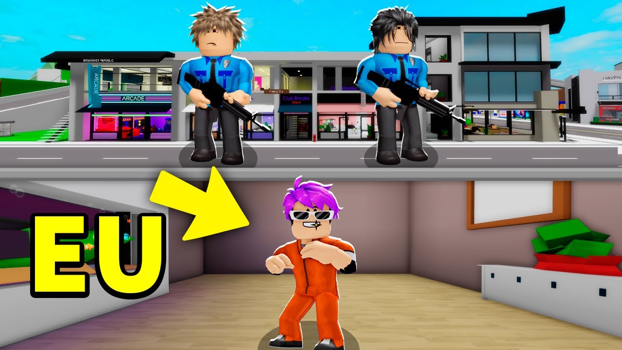 CONSTRUI UM BUNKER pra FUGIR DA POLÍCIA (Brookhaven)