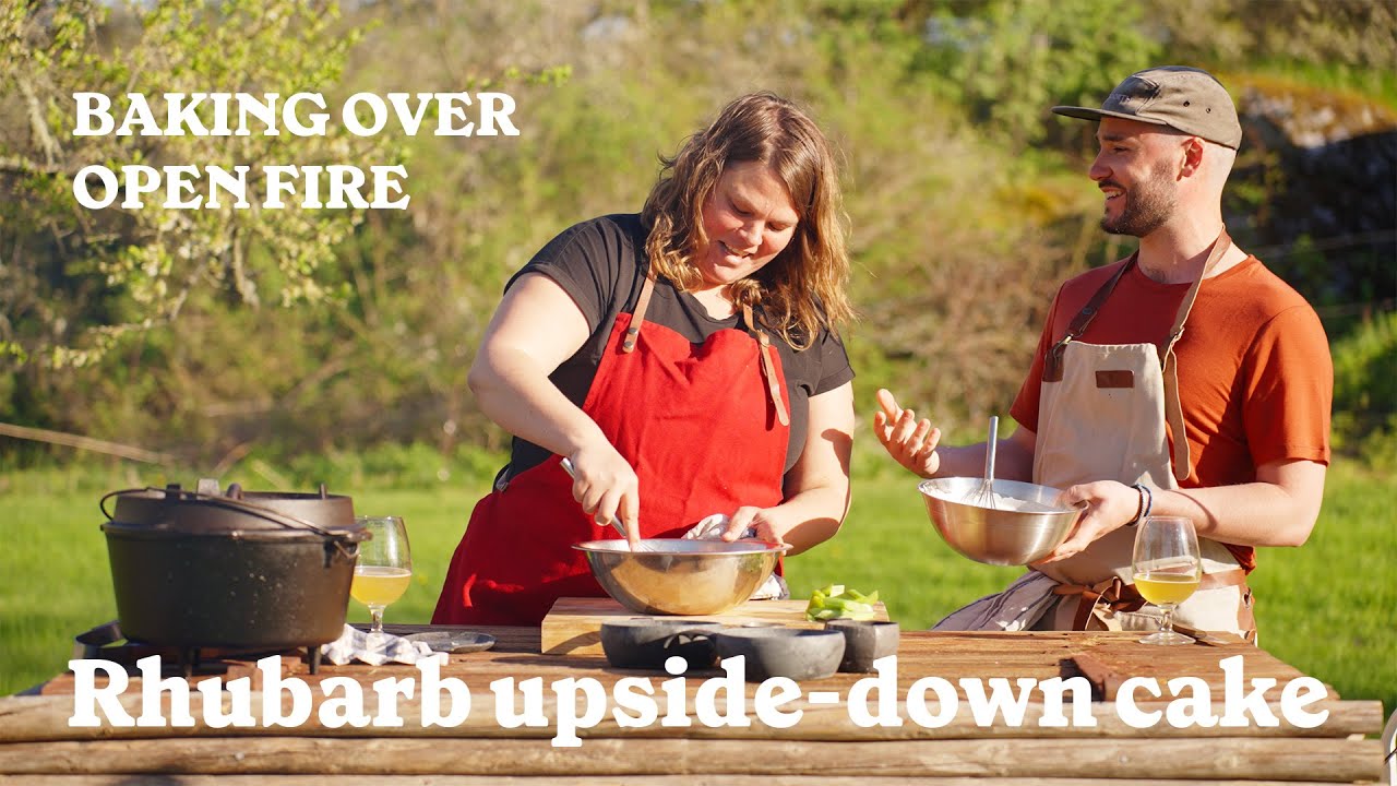 Rhubarb upside down cake