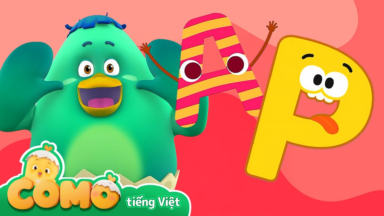 bảng chữ cái + Ngữ âm học A~P | Como và tiếng Anh | Como bồm bộp | Hoạt hình dành cho trẻ em