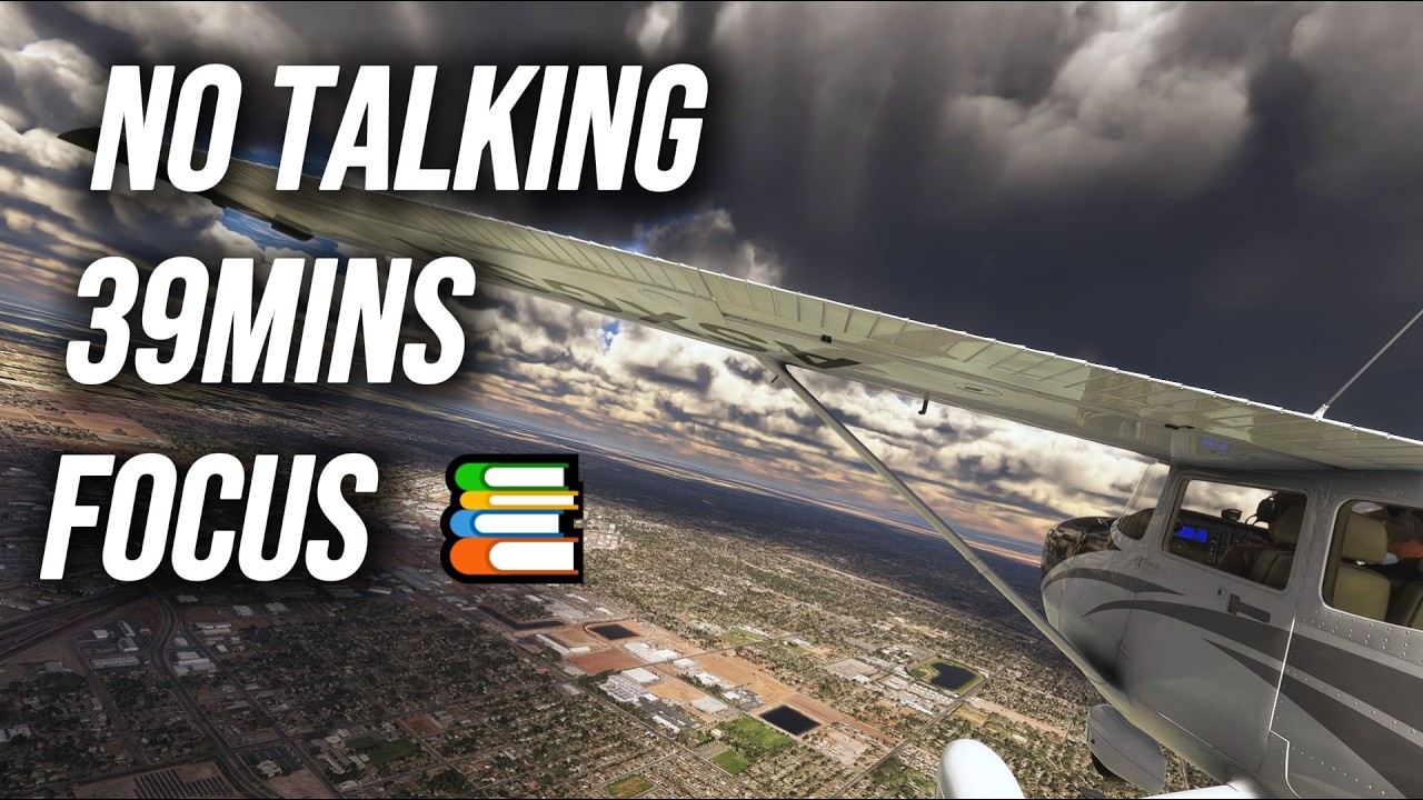 California Central Valley 🇺🇸 | Scattered Clouds | Study Vantage | 1:1 SCALE | Cessna 172 Skyhawk