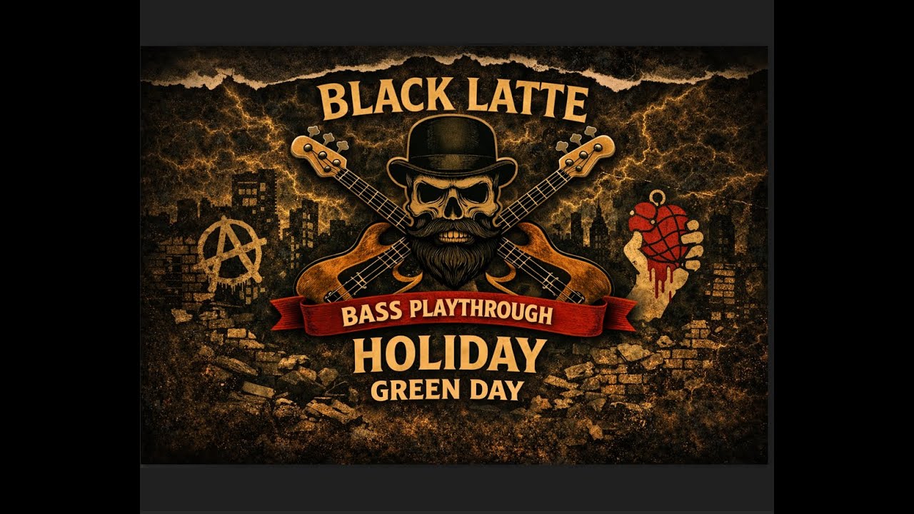 HOLIDAY - GREEN DAY (BASS PLAYTHROUGH with TABLATURE) | Black Latte