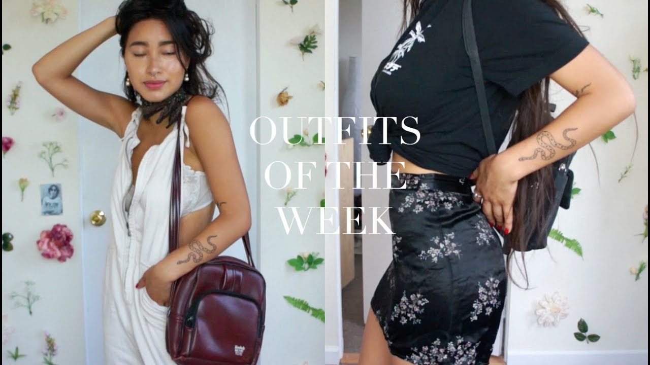 Outfits of the Week | Edgy & Thrifted ! | LOWKEY LOOKS |
