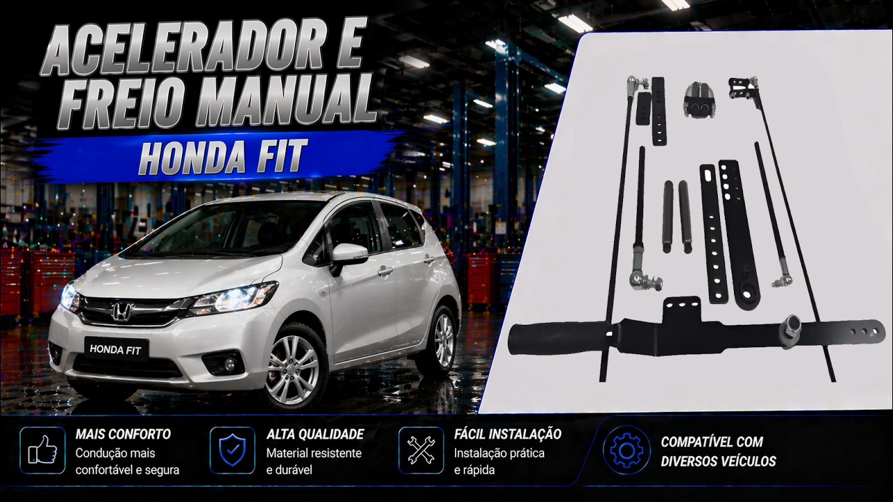 Acelerador e Freio Manual Honda Fit