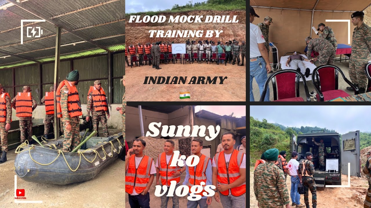 Joint Flood Relief Mock Drill Training with Indian 🇮🇳 Army 120 Engineer Regiment 