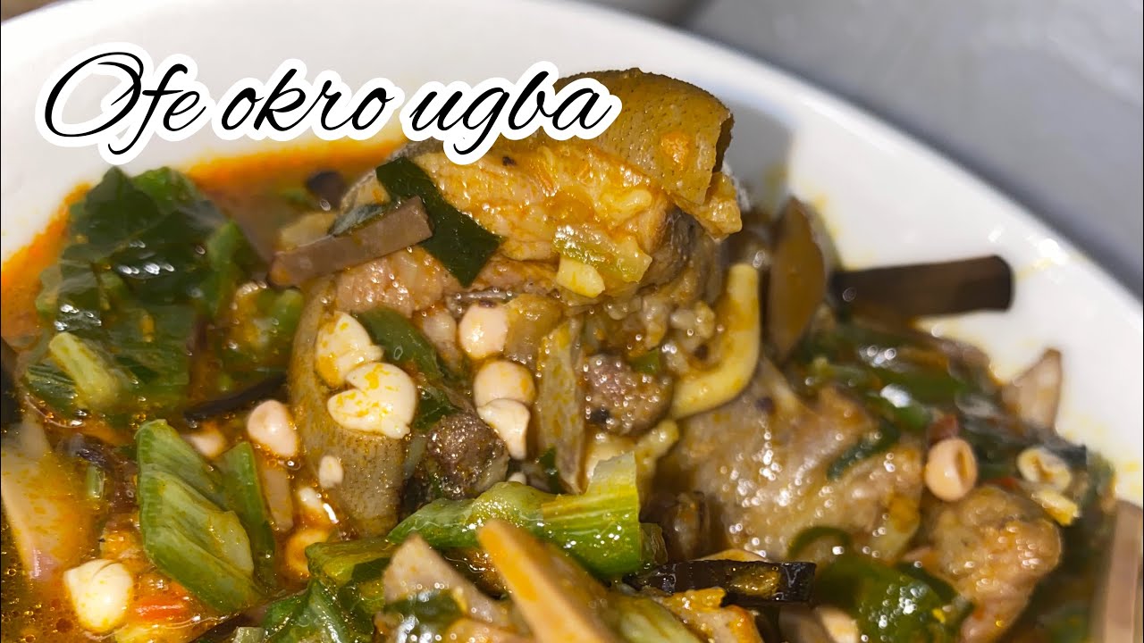 BEST MBAISE OFE ARAGHA RECIPE | OKRO WITH UGBA SOUP | OFE OKRO | OFE OKROUGBA RECIPE | OFE OWERRI