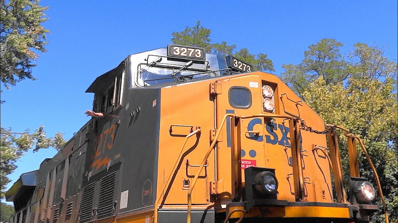 The Happy Engineer Working the Fast Intermodal Train