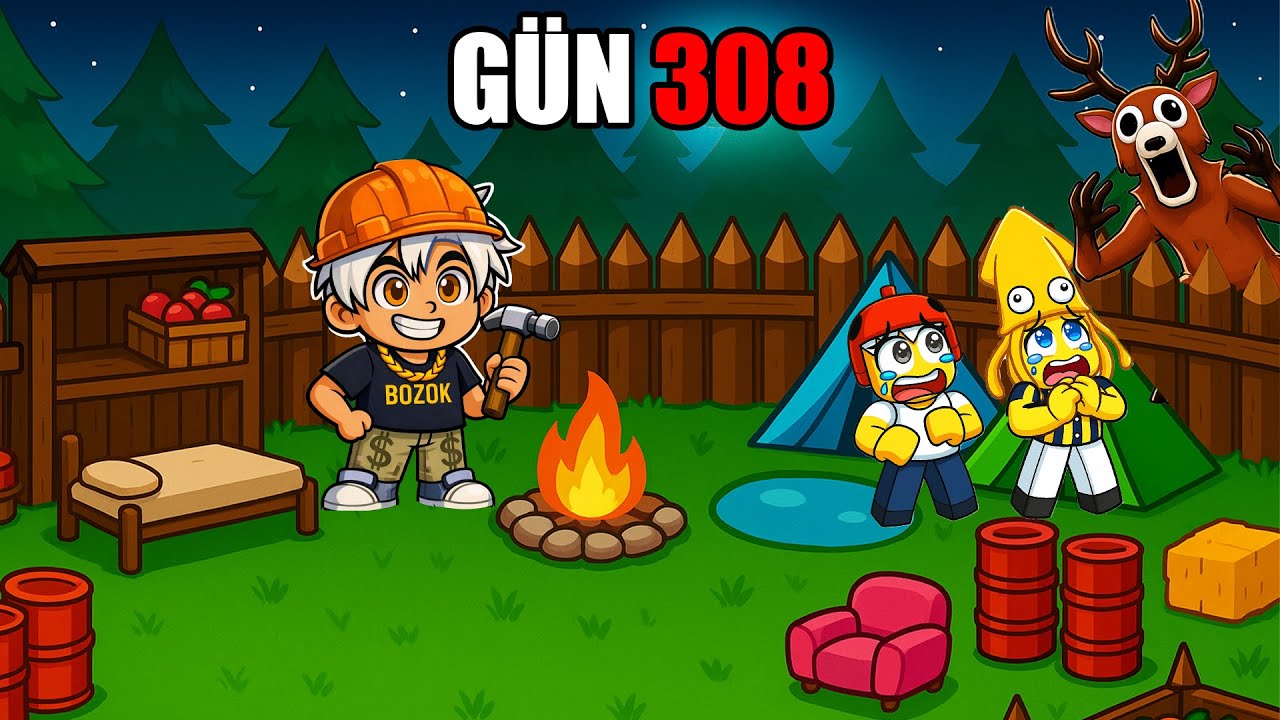 309 GÜNDE EN İYİ ÜSSÜ İNŞA ETTİM 😱 ÇOCUKLAR ÇILDIRDI 😎 ROBLOX 99 NIGHTS IN FOREST 🌲
