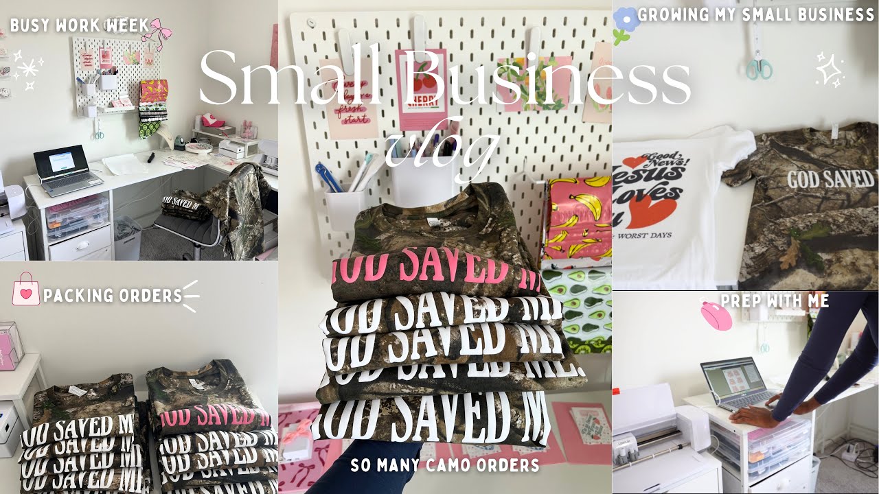 SMALL BUSINESS VLOG: So many Camo Orders 🛍️👚, Packing Orders📦, Growing my small Business✨