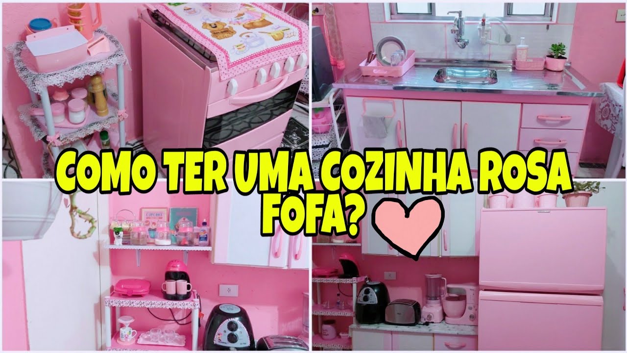 COMO TER OU TRANSFORMAR SUA COZINHA EM UMA COZINHA ROSA FOFA? 💕 (Dicas)