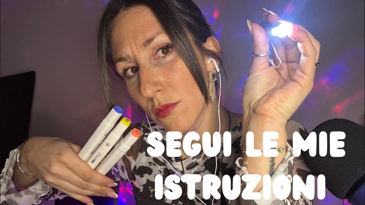  ASMR Segui le mie istruzioni 👀 Livello Facile (Rilassante per Dormire) Italiano 💤 🌙