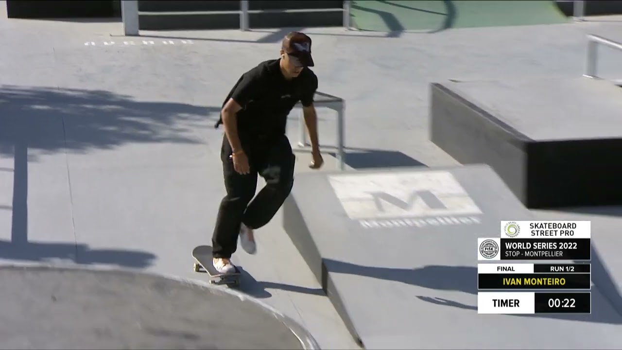 Ivan Monteiro | 3rd place - WS Open Skateboard Street Pro Men Final | #FISEMontpellier 2022