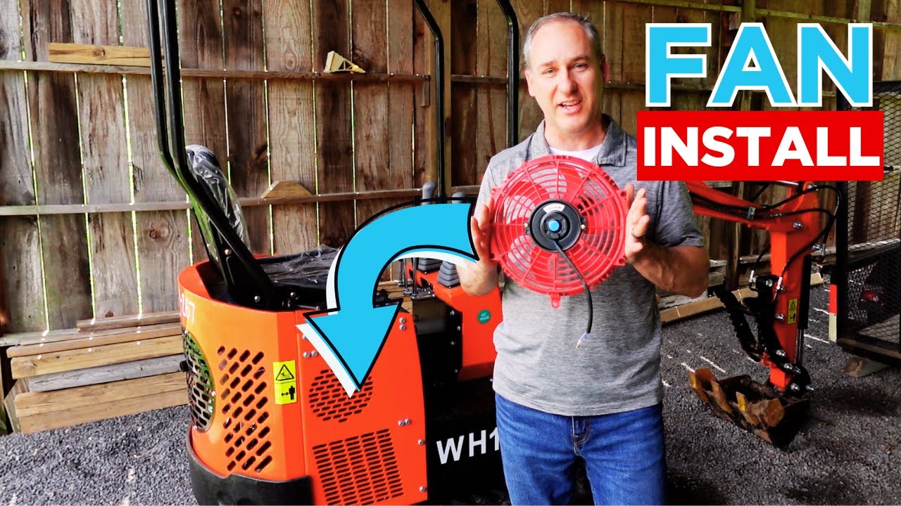 Engine Bay Cooling Fan Install - AGT WH12R Chinese Mini Excavator