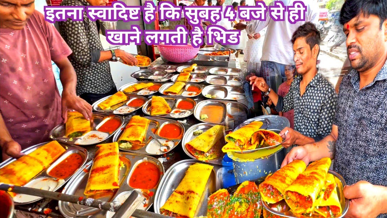 Nanded Famous Golden Balaji Dosa | Customers Rush at Midnight & Eat to Vada Idli Dosa | Street Food