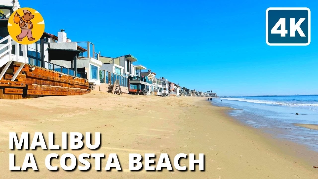 La Costa Beach, Malibu Walking Tour, California USA | {4k} 🔊 Binaural Sound