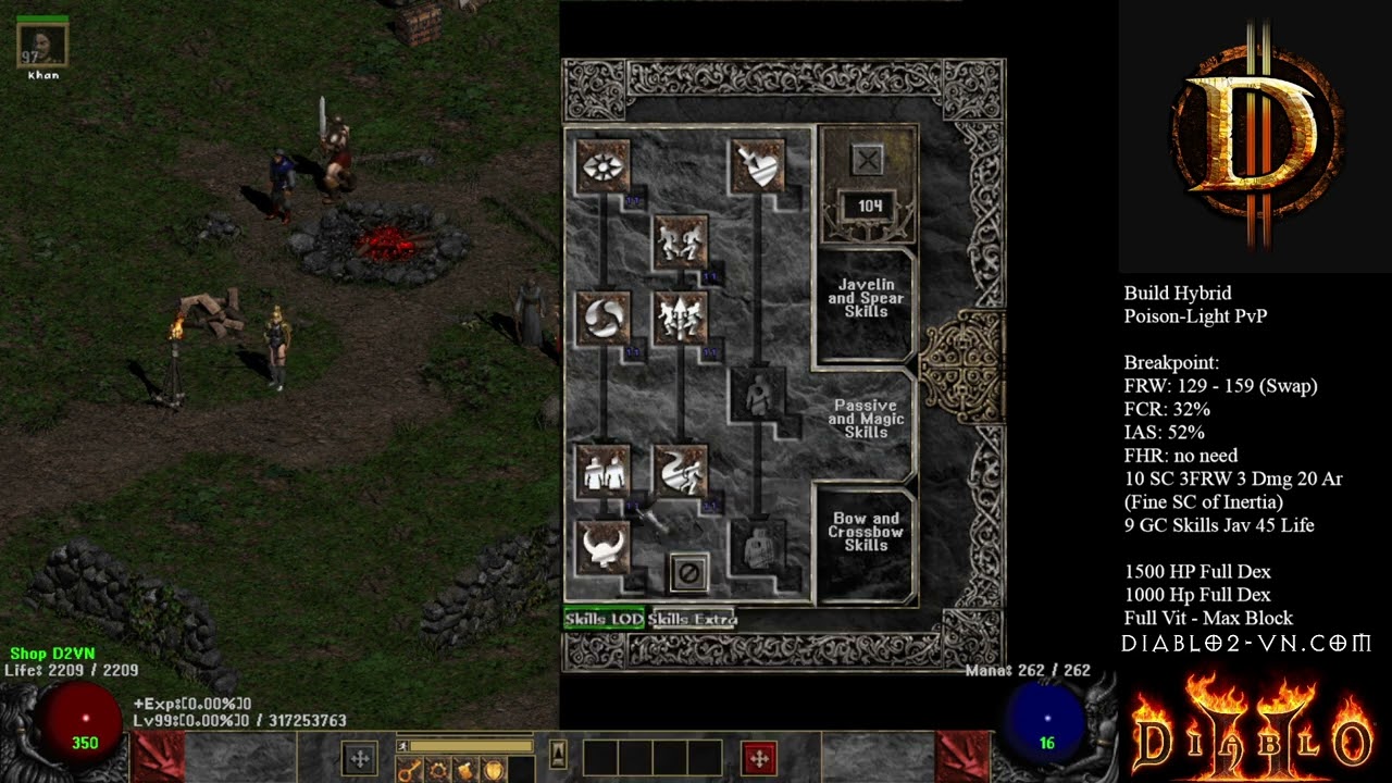 Diablo 2 Tyreal Might | Hybrid Poison-Light Build PvP LoD