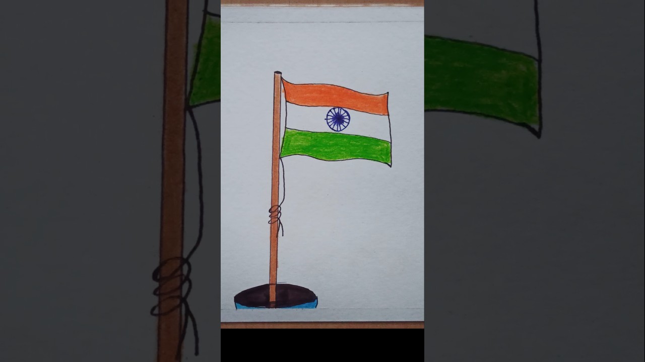 Easy Indian Flag Drawing Step By Step 