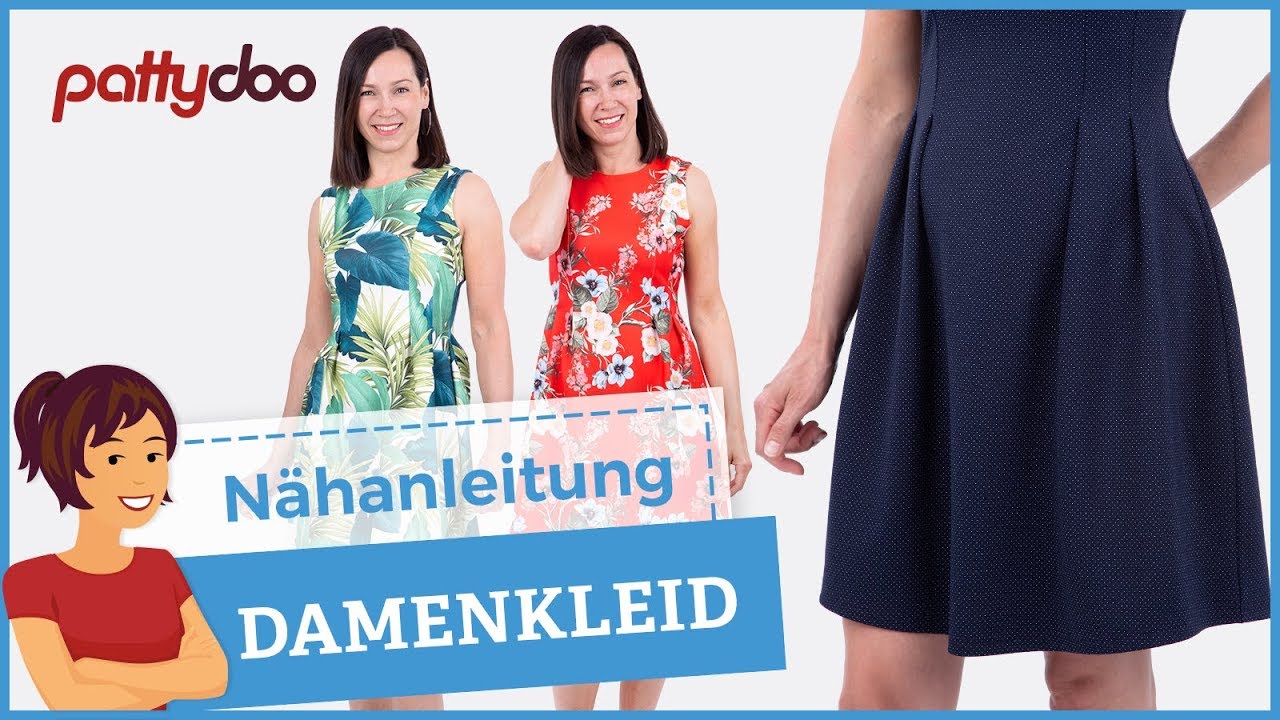 N&auml;hanleitung f&uuml;r ein &auml;rmelloses Damenkleid mit raffinierten Teilungsn&auml;hten