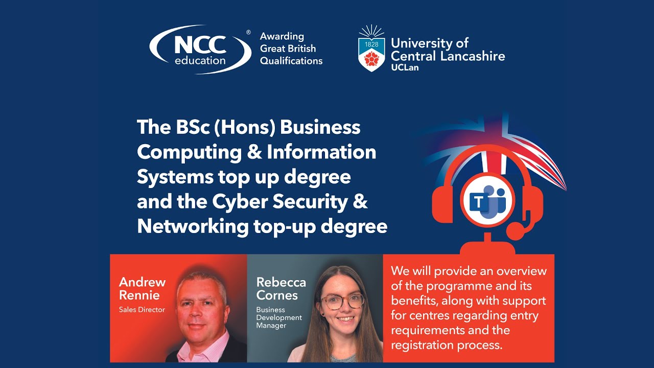 NCC Education Webinar- Uclan Top-Up Degrees