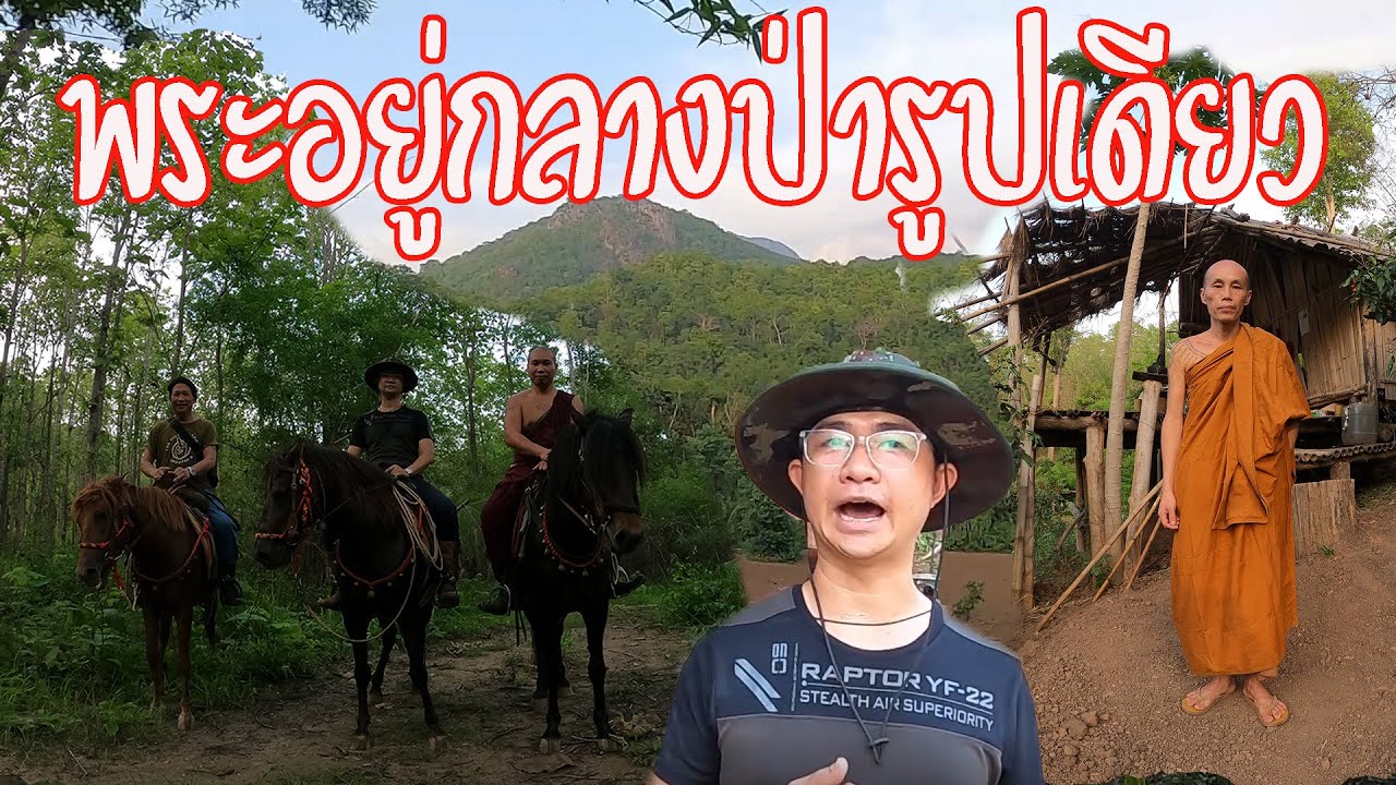 พระธุดงค์กลางป่า1 ขี่ม้าเข้าป่าลึก เจอพระธุดงค์อาศัยอยู่รูปเดียว
