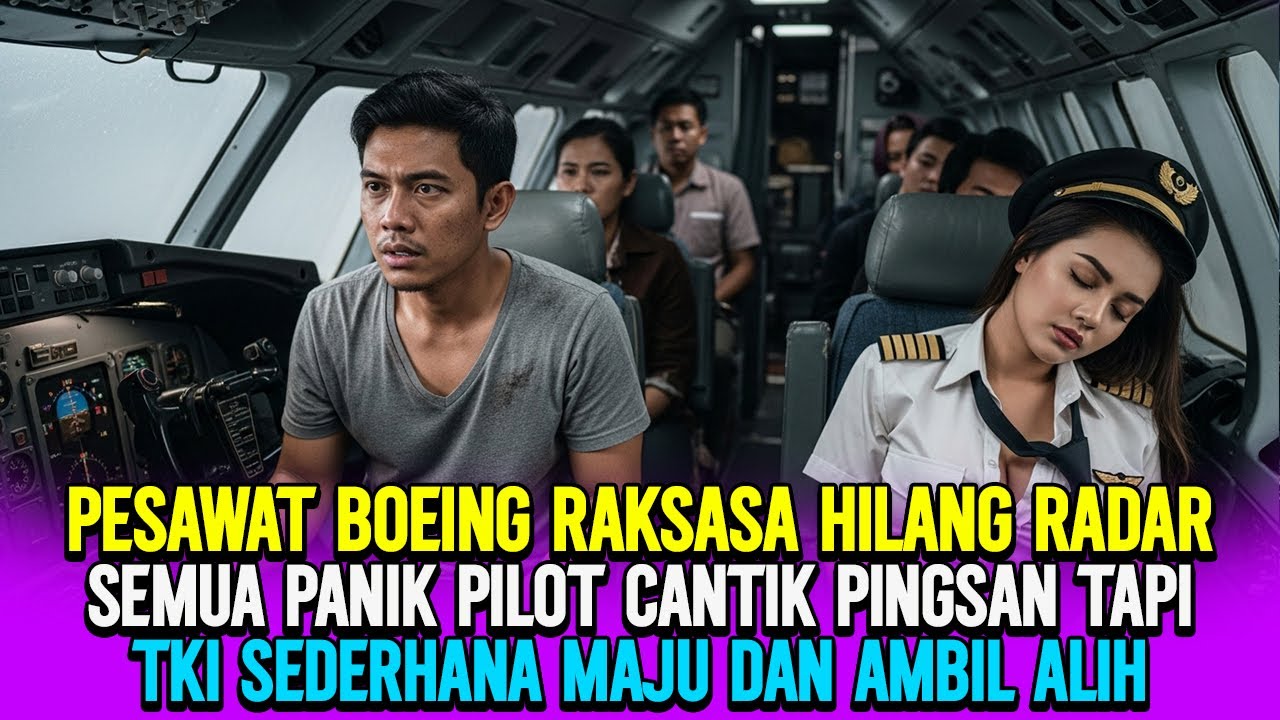 PESAWAT BOEING RAKSASA HILANG RADAR SEMUA PANIK , TKI SEDERHANA AMBIL ALIH SELAMATKAN RATUSAN NYAWA