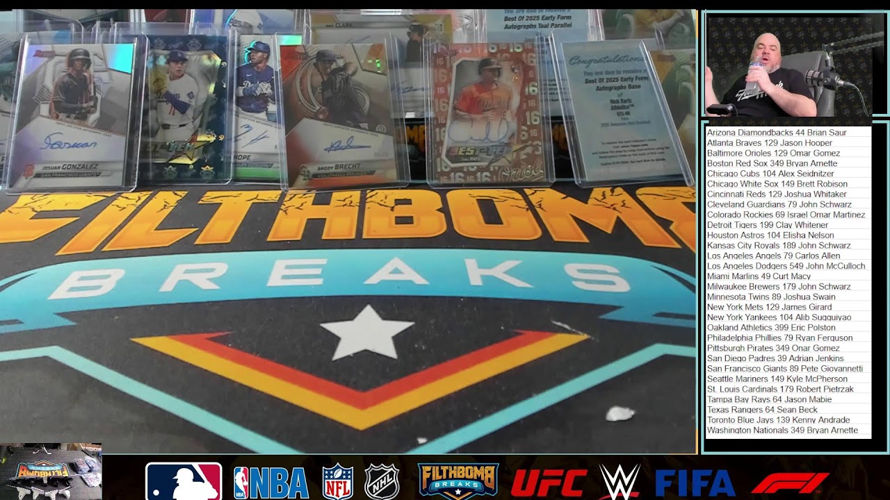 2025 Bowman's Best Full 8 Box Case Pick Your Team Break - A4439