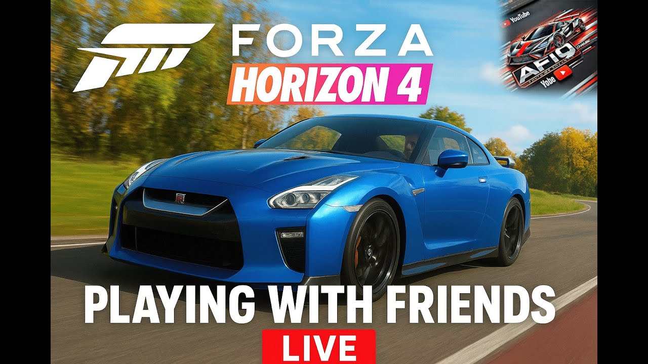 Forza Horizon 4 LIVE | Blue Nissan GT-R with Friends 🔥🚘