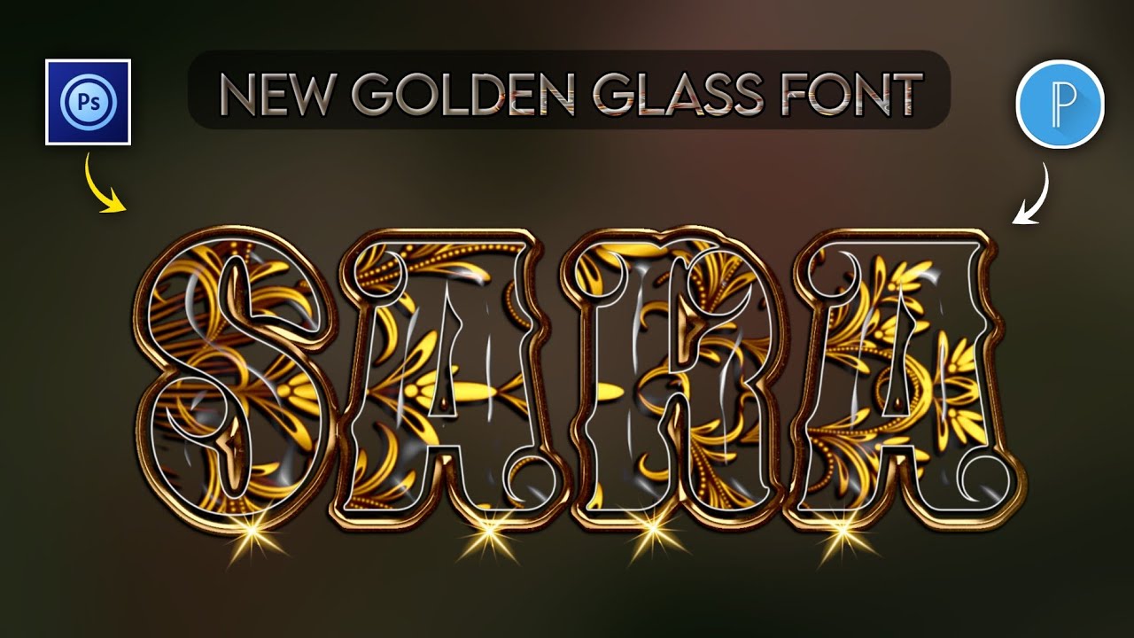 How To Make Glass Font Editing In PS Touch Pixellab | Glass Font Dp Editing | Multicolor glass font 