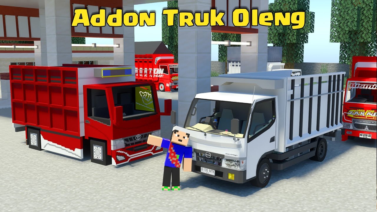 Addon Truk Oleng Toyota Dyna dan Hino Detailnya Keren di MCPE