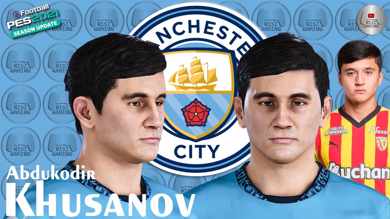 Abdukodir Khusanov Create Face PES 2021 Manchester City Winter Transfer from RC Lens | NISZ Gaming