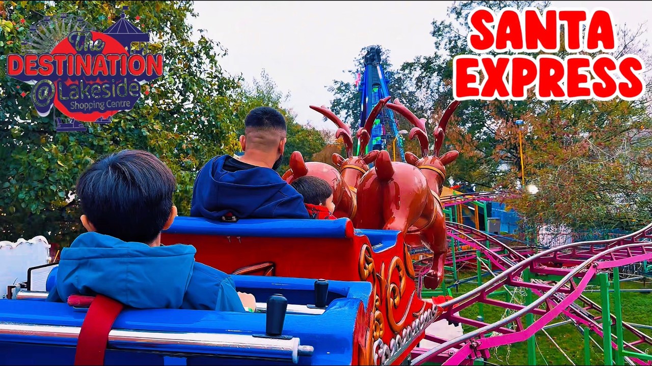 POV Santa Express Ride at The Destination Lakeside England