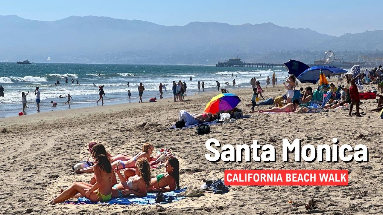 SANTA MONICA BEACH 🏖️ Ocean Park to Venice 👙 Beach Walk