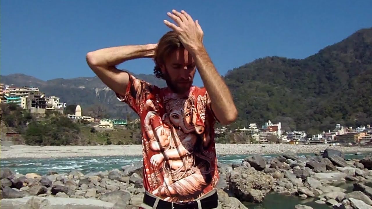 The head-patting exercise for stress relief