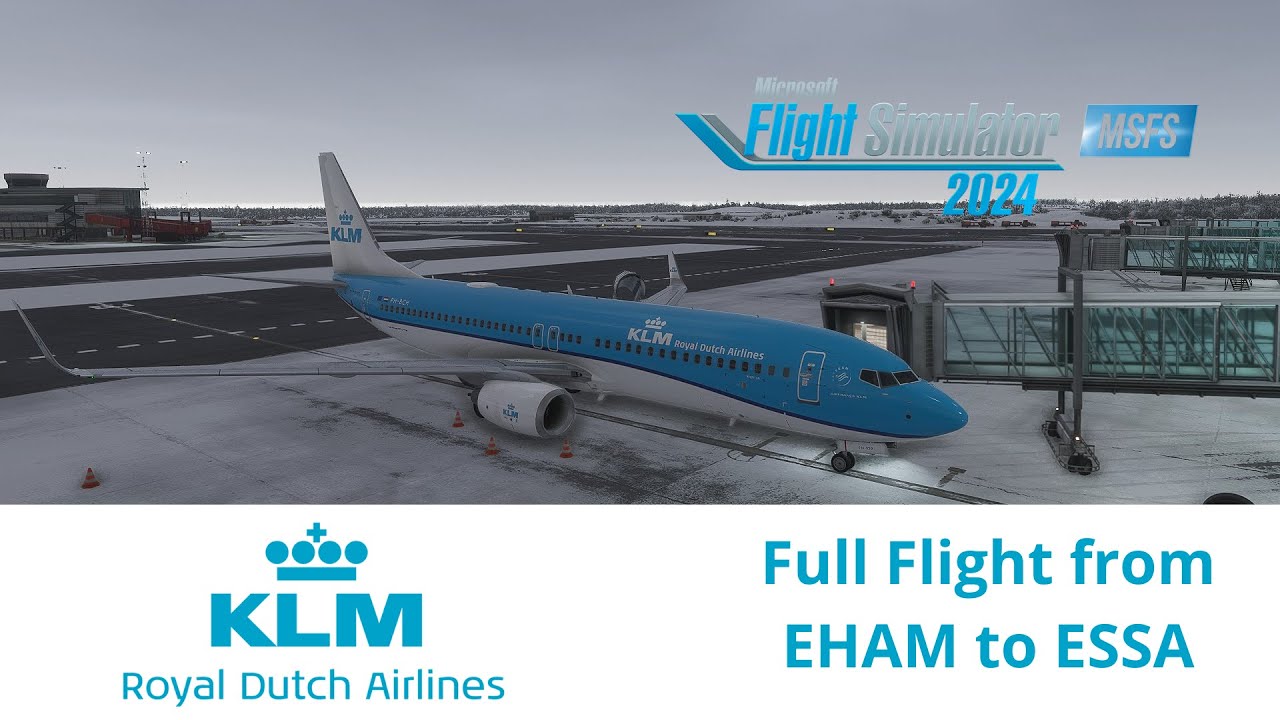 PMDG 737-800 KML OPS | Complete Flight EHAM-ESSA| Amsterdam Departure in Snow