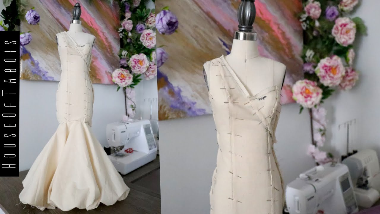 How To Drape A Mermaid Bubble Hem Gown | Tutorial