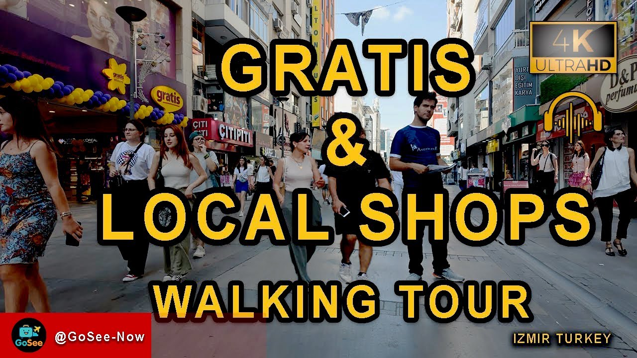 Walking in Gratis & Local Shops | Izmir Turkey 4K Shopping Tour (City Sounds, No Talk)