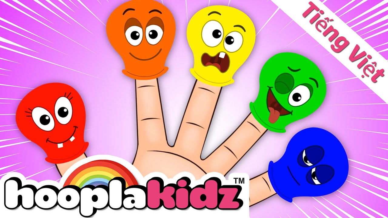 B&agrave;i h&aacute;t thiếu Nhi | Bong B&oacute;ng Gia D&igrave;nh Ng&oacute;n Tay | HooplaKidz Tiếng Việt | HooplaKidz Vietnamese