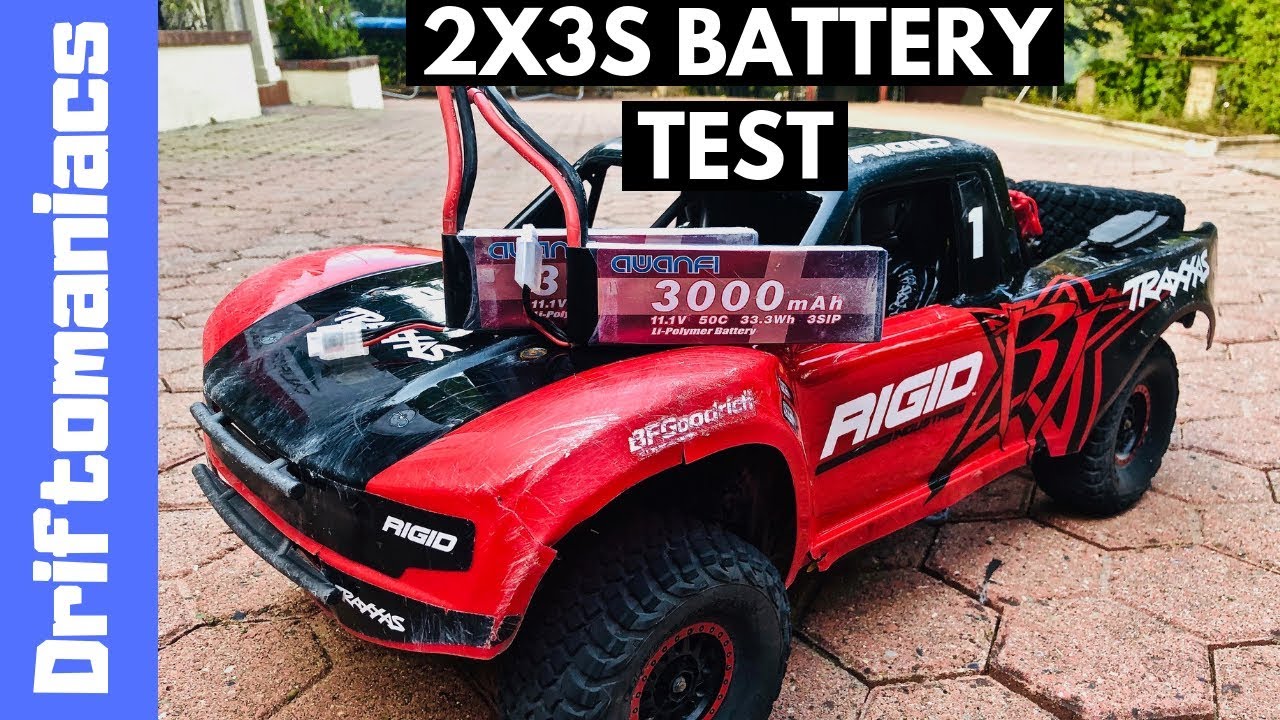 3S Battery Test Awanfi Twin Pack 50C On Traxxas UDR