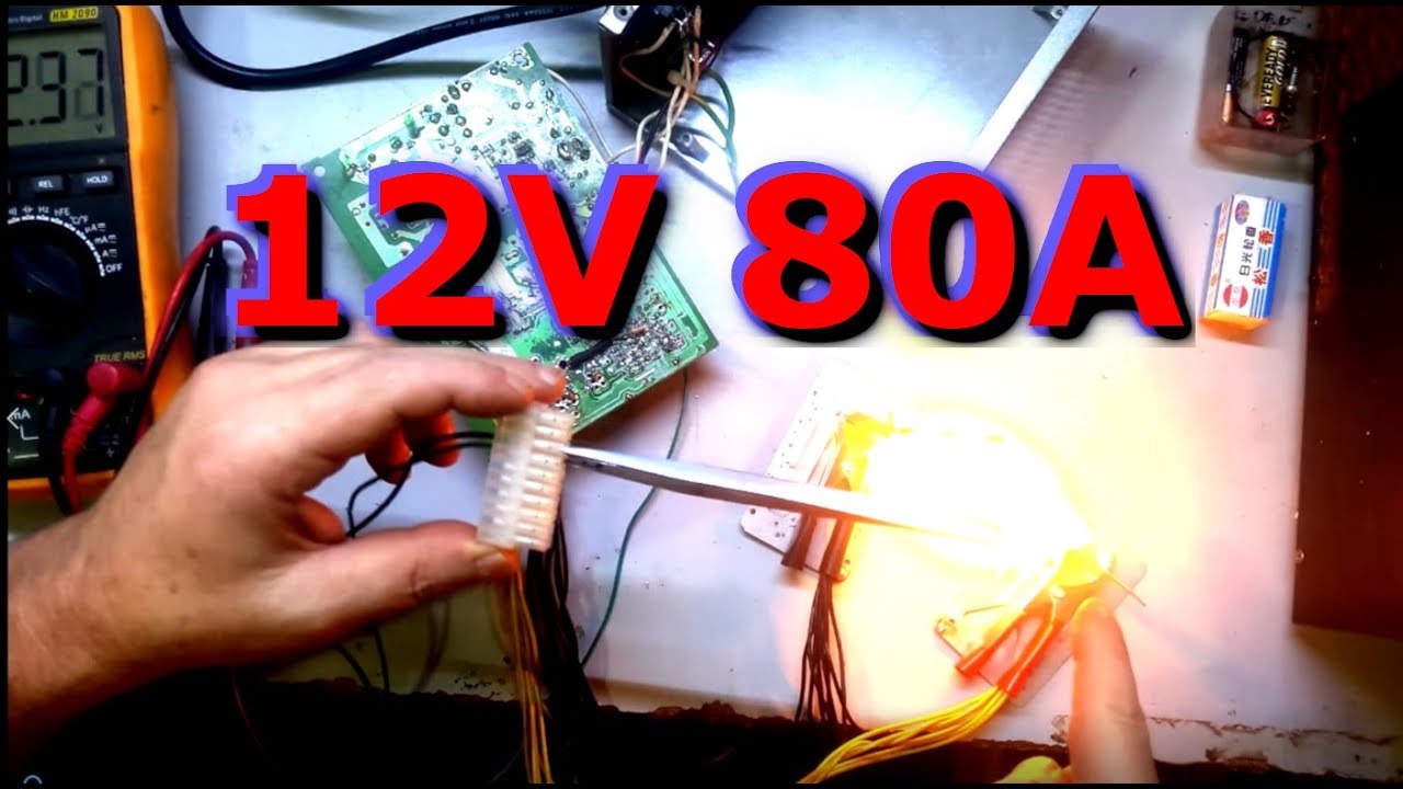 Faça da Fonte ATX uma Fonte 12V 80A Alta Potência Passo a Passo