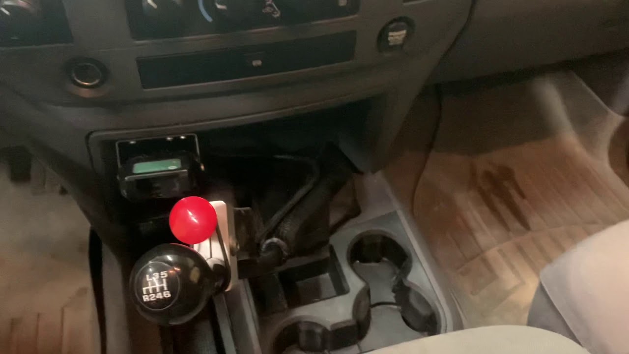 Exhaust brake switch relocate 6.7 Cummins g56 6 speed