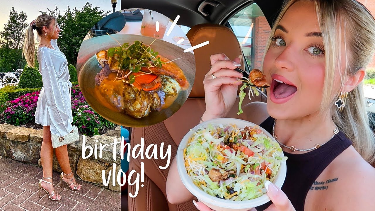 Birthday Vlog! Salsarita's mukbang, what I got, birthday dinner & outfit