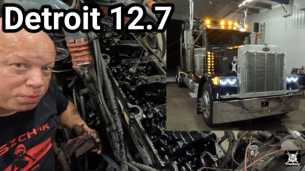 Valve & Injector Adjustment. 60 Series 12.7 Detroit Overhead On Black Dog