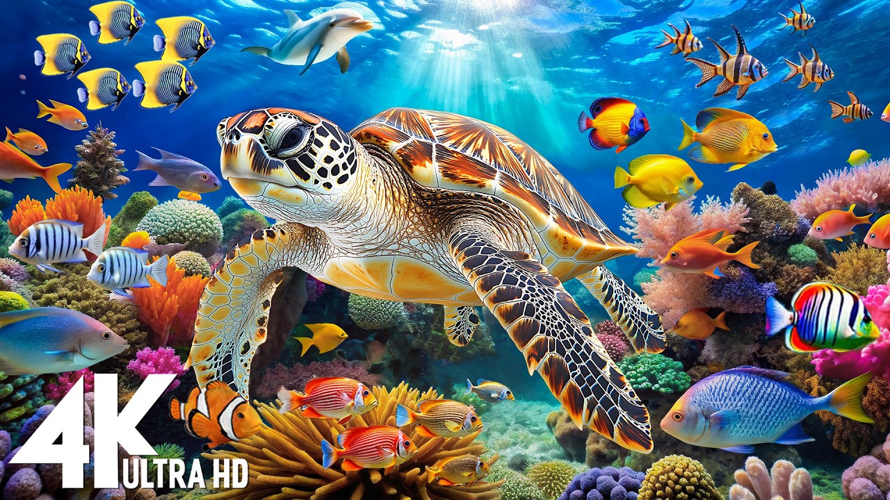 Underwater Wonders 4K - Amazing Fish, Coral Reefs & Sea Animals - Fish Tank Sound For Deep Sleep #5