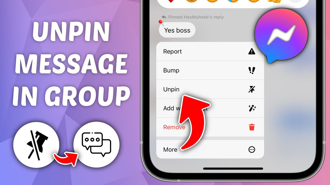 How to Unpin Message in Messenger Group